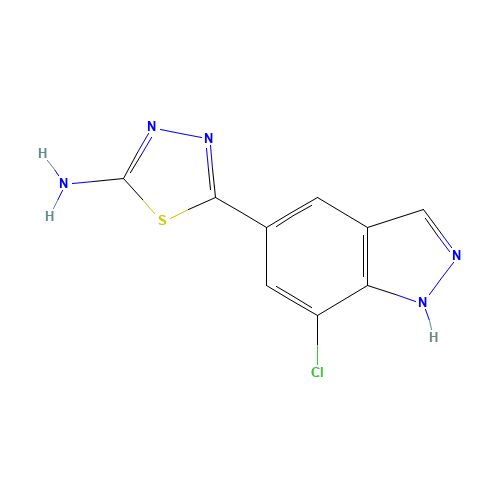 5-(7-chloro-1H-indazol-5-yl)-1,3,4-thiadiazol-2-amine (CAS: 885222-71-9) - Related Chemical Product