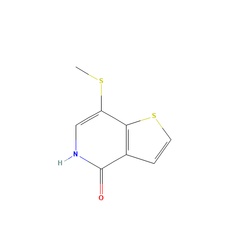7-methylsulfanyl-5H-thieno[3,2-c]pyridin-4-one (CAS: 55040-32-9) - Chemical Structure and Molecular Formula 