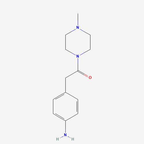 2-(4-aminophenyl)-1-(4-methylpiperazin-1-yl)ethanone (CAS: 150784-50-2) - Chemical Structure and Molecular Formula 
