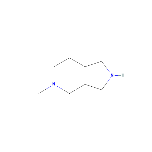 5-methyl-1,2,3,3a,4,6,7,7a-octahydropyrrolo[3,4-c]pyridine (CAS: 147459-55-0) - Chemical Structure and Molecular Formula 