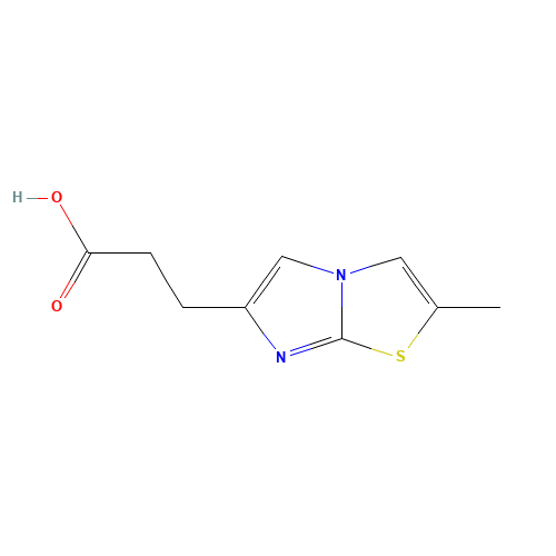 3-(2-methylimidazo[2,1-b][1,3]thiazol-6-yl)propanoic acid (CAS: 1001754-23-9) - Chemical Structure and Molecular Formula 