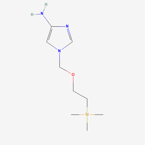 1-(2-trimethylsilylethoxymethyl)imidazol-4-amine (CAS: 1200606-31-0) - Chemical Structure and Molecular Formula 