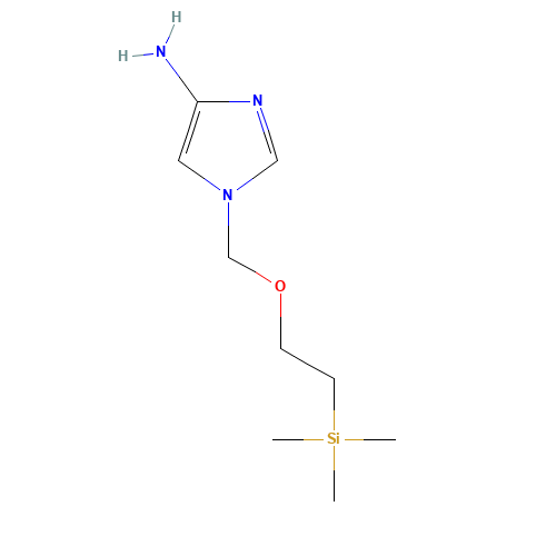 1-(2-trimethylsilylethoxymethyl)imidazol-4-amine (CAS: 1200606-31-0) - Chemical Structure and Molecular Formula 