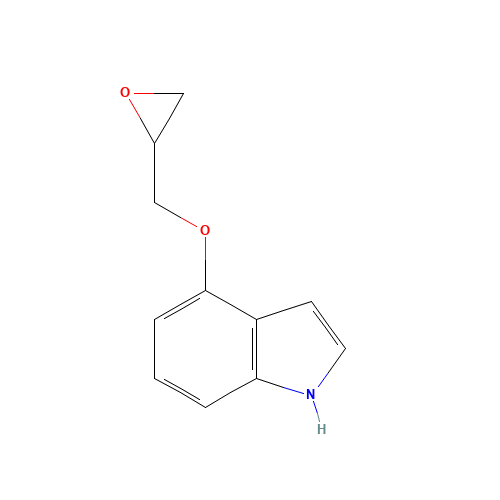 4-(oxiran-2-ylmethoxy)-1H-indole (CAS: 35308-87-3) - Chemical Structure and Molecular Formula 