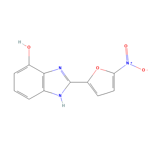 2-(5-nitrofuran-2-yl)-1H-benzimidazol-4-ol (CAS: 1202677-99-3) - Chemical Structure and Molecular Formula 