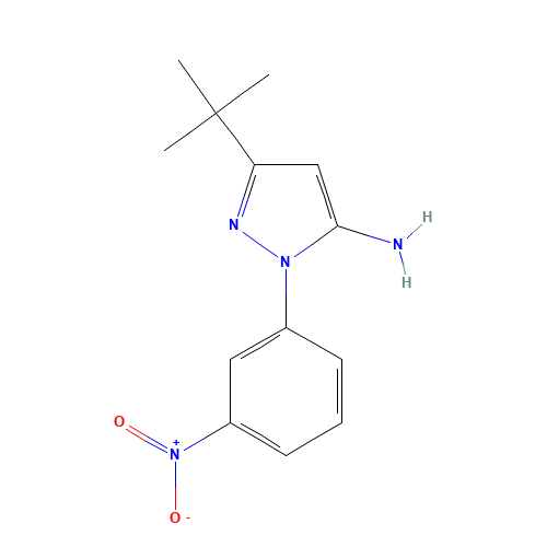 5-tert-butyl-2-(3-nitrophenyl)pyrazol-3-amine (CAS: 476637-05-5) - Related Chemical Product