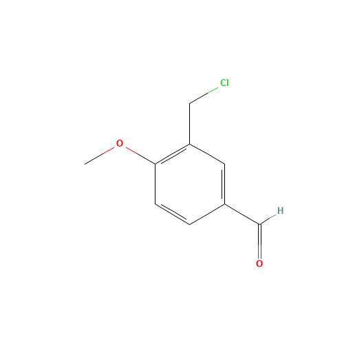 3-(chloromethyl)-4-methoxybenzaldehyde (CAS: 52577-09-0) - Chemical Structure and Molecular Formula 