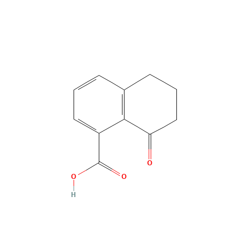 8-oxo-6,7-dihydro-5H-naphthalene-1-carboxylic acid (CAS: 77635-17-7) - Chemical Structure and Molecular Formula 