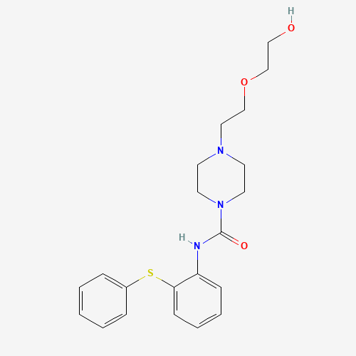 4-[2-(2-hydroxyethoxy)ethyl]-N-(2-phenylsulfanylphenyl)piperazine-1-carboxamide (CAS: 848786-52-7) - Related Chemical Product