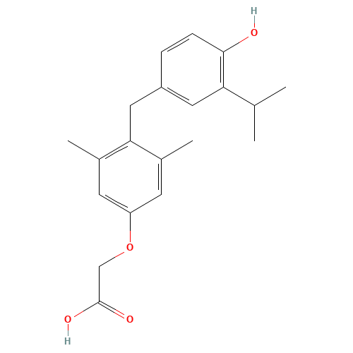 2-[4-[(4-hydroxy-3-propan-2-ylphenyl)methyl]-3,5-dimethylphenoxy]acetic acid (CAS: 211110-63-3) - Related Chemical Product