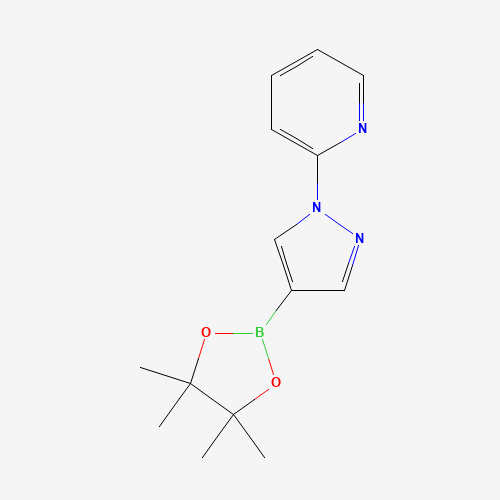 2-[4-(4,4,5,5-tetramethyl-1,3,2-dioxaborolan-2-yl)pyrazol-1-yl]pyridine (CAS: 1373616-12-6) - Chemical Structure and Molecular Formula 