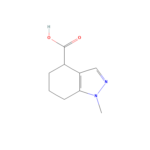1-methyl-4,5,6,7-tetrahydroindazole-4-carboxylic acid (CAS: 1419222-86-8) - Chemical Structure and Molecular Formula 