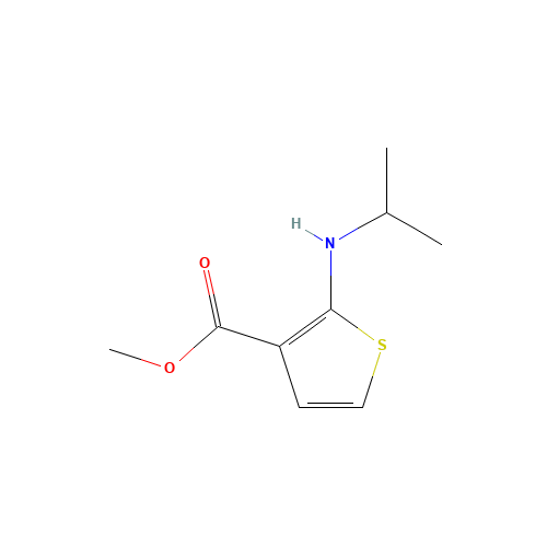 methyl 2-(propan-2-ylamino)thiophene-3-carboxylate (CAS: 859204-09-4) - Chemical Structure and Molecular Formula 