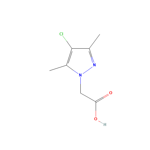 2-(4-chloro-3,5-dimethylpyrazol-1-yl)acetic acid (CAS: 374913-86-7) - Chemical Structure and Molecular Formula 
