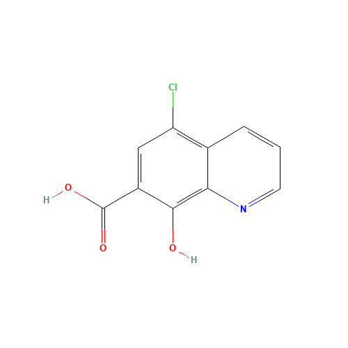 5-chloro-8-hydroxyquinoline-7-carboxylic acid (CAS: 205040-62-6) - Chemical Structure and Molecular Formula 