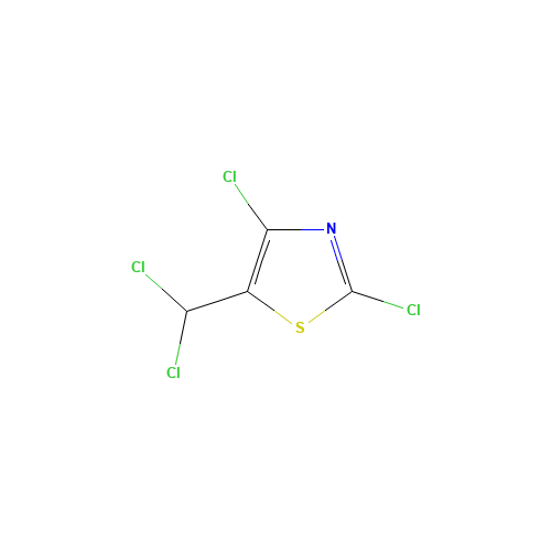 2,4-dichloro-5-(dichloromethyl)-1,3-thiazole (CAS: 105315-41-1) - Chemical Structure and Molecular Formula 
