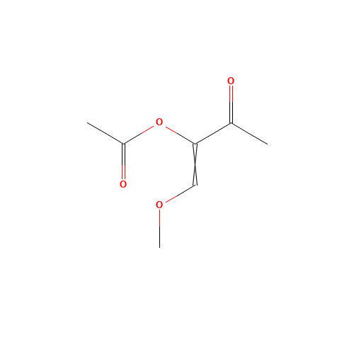 (1-methoxy-3-oxobut-1-en-2-yl) acetate (CAS: 82217-49-0) - Chemical Structure and Molecular Formula 