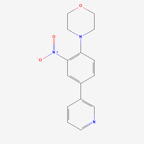 4-(2-nitro-4-pyridin-3-ylphenyl)morpholine (CAS: 1259438-92-0) - Chemical Structure and Molecular Formula 