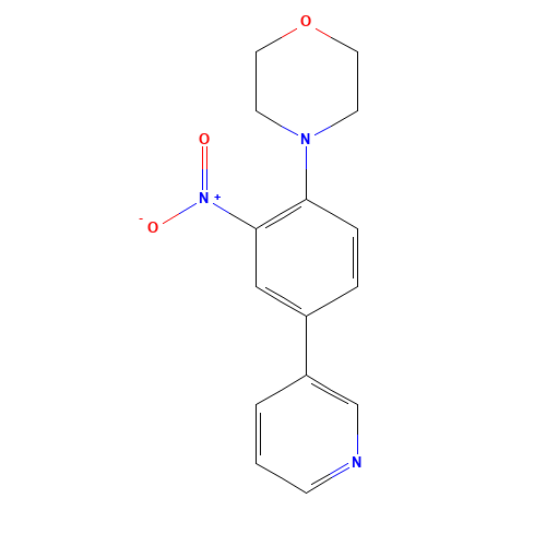 4-(2-nitro-4-pyridin-3-ylphenyl)morpholine (CAS: 1259438-92-0) - Chemical Structure and Molecular Formula 