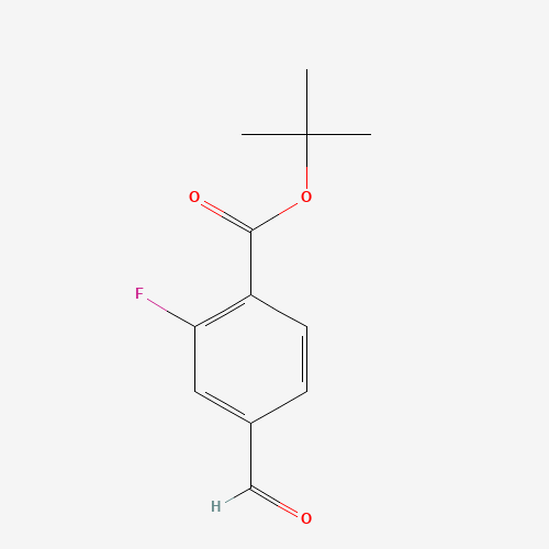tert-butyl 2-fluoro-4-formylbenzoate (CAS: 908247-95-0) - Chemical Structure and Molecular Formula 