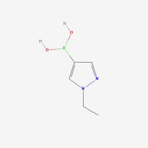 (1-ethylpyrazol-4-yl)boronic acid (CAS: 847818-56-8) - Chemical Structure and Molecular Formula 