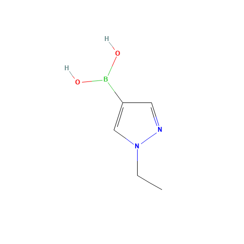 (1-ethylpyrazol-4-yl)boronic acid (CAS: 847818-56-8) - Chemical Structure and Molecular Formula 