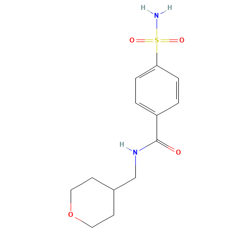 N-(oxan-4-ylmethyl)-4-sulfamoylbenzamide (CAS: 1228838-68-3) - Related Chemical Product
