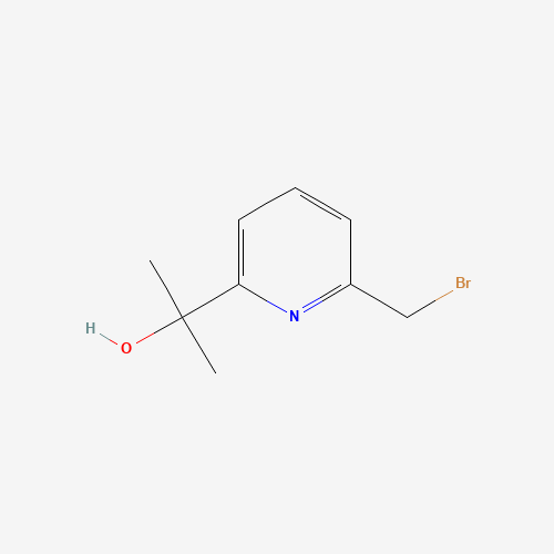 2-[6-(bromomethyl)pyridin-2-yl]propan-2-ol (CAS: 1202402-53-6) - Chemical Structure and Molecular Formula 