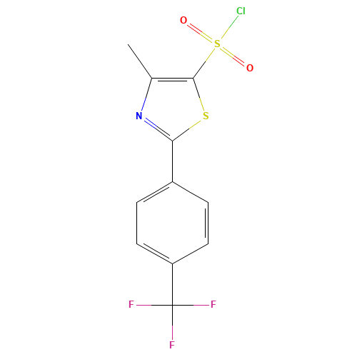 4-methyl-2-[4-(trifluoromethyl)phenyl]-1,3-thiazole-5-sulfonyl chloride (CAS: 568577-83-3) - Related Chemical Product