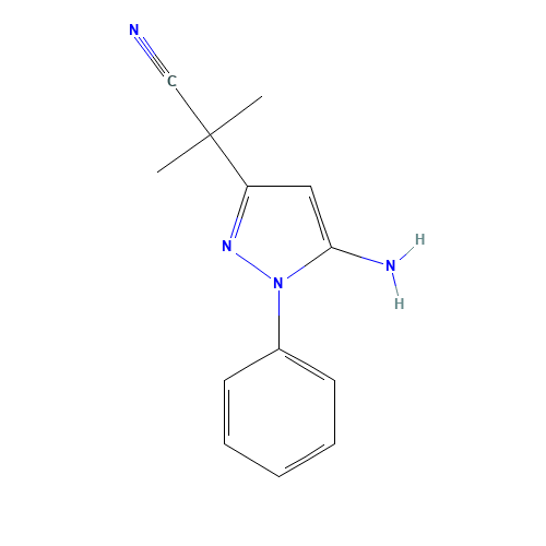 2-(5-amino-1-phenylpyrazol-3-yl)-2-methylpropanenitrile (CAS: 1012879-84-3) - Related Chemical Product