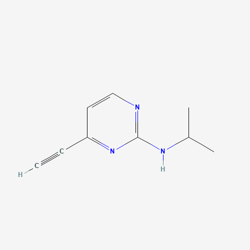 4-ethynyl-N-propan-2-ylpyrimidin-2-amine (CAS: 876521-34-5) - Chemical Structure and Molecular Formula 