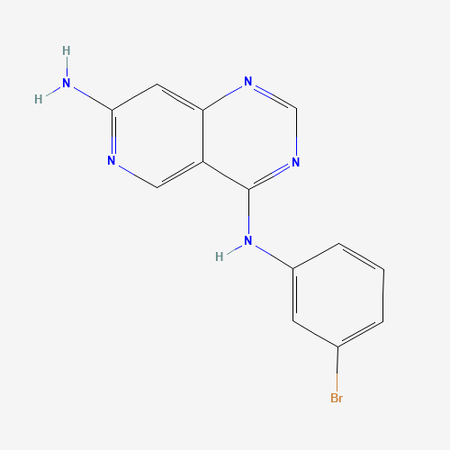4-N-(3-bromophenyl)pyrido[4,3-d]pyrimidine-4,7-diamine (CAS: 171178-26-0) - Chemical Structure and Molecular Formula 