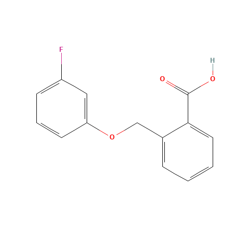 2-[(3-fluorophenoxy)methyl]benzoic acid (CAS: 114312-47-9) - Chemical Structure and Molecular Formula 
