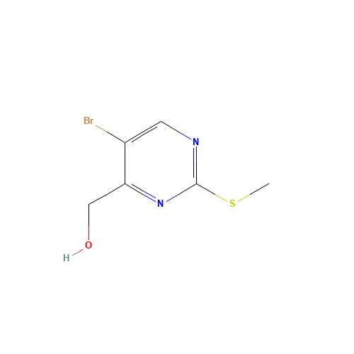 (5-bromo-2-methylsulfanylpyrimidin-4-yl)methanol (CAS: 944317-70-8) - Chemical Structure and Molecular Formula 
