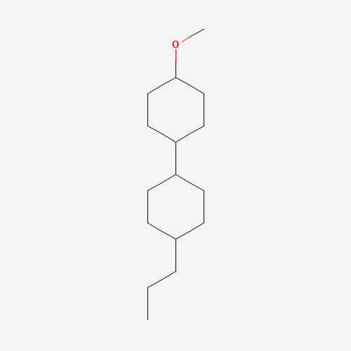 1-methoxy-4-(4-propylcyclohexyl)cyclohexane chemical structure 1-methoxy-4-(4-propylcyclohexyl)cyclohexane (CAS: 97398-80-6) - Chemical Structure and Molecular Formula