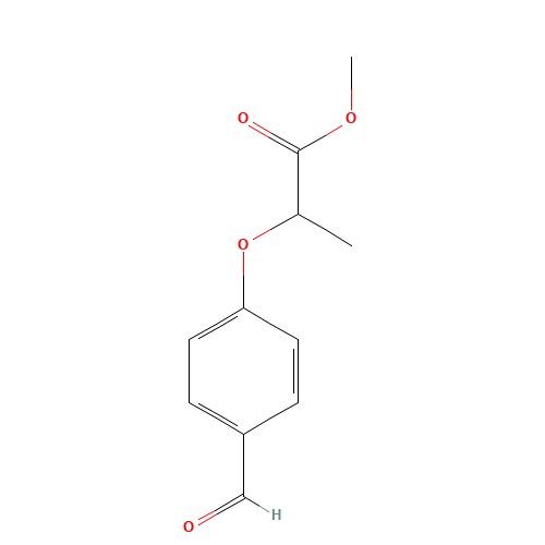 methyl 2-(4-formylphenoxy)propanoate (CAS: 70129-95-2) - Chemical Structure and Molecular Formula 