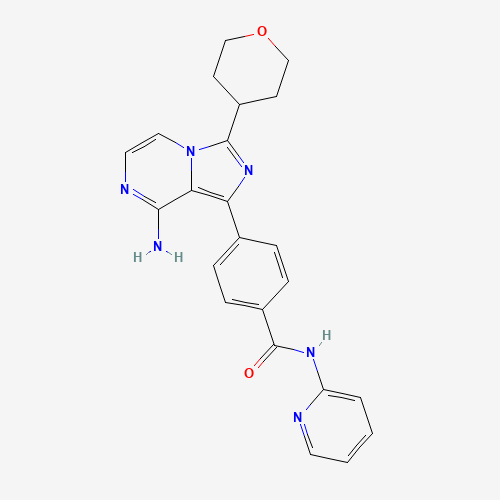 4-[8-amino-3-(oxan-4-yl)imidazo[1,5-a]pyrazin-1-yl]-N-pyridin-2-ylbenzamide (CAS: 1419213-85-6) - Related Chemical Product