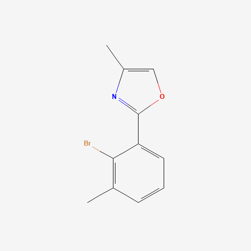 2-(2-bromo-3-methylphenyl)-4-methyl-1,3-oxazole (CAS: 1319197-02-8) - Chemical Structure and Molecular Formula 