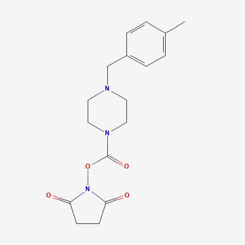 (2,5-dioxopyrrolidin-1-yl) 4-[(4-methylphenyl)methyl]piperazine-1-carboxylate (CAS: 1460030-11-8) - Related Chemical Product