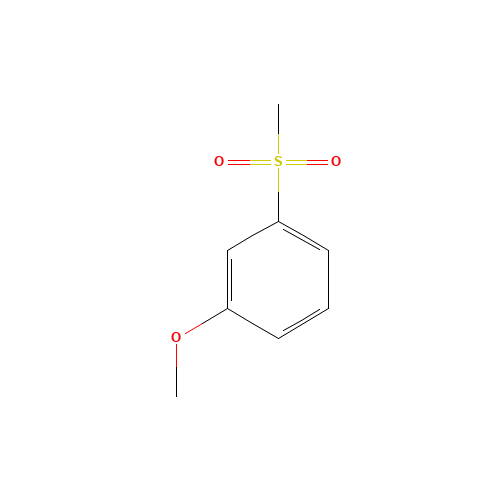 1-methoxy-3-methylsulfonylbenzene (CAS: 43032-67-3) - Chemical Structure and Molecular Formula 