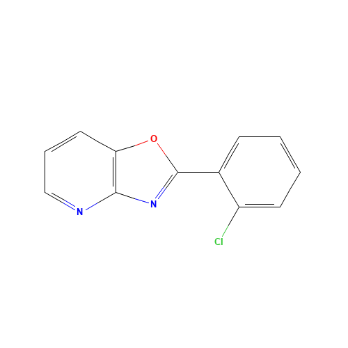 2-(2-chlorophenyl)-[1,3]oxazolo[4,5-b]pyridine (CAS: 52333-57-0) - Chemical Structure and Molecular Formula 