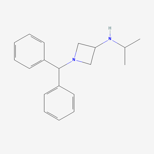 1-benzhydryl-N-propan-2-ylazetidin-3-amine (CAS: 888032-85-7) - Chemical Structure and Molecular Formula 