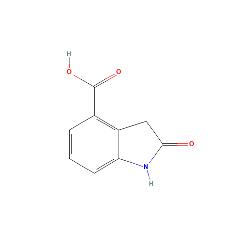 2-oxo-1,3-dihydroindole-4-carboxylic acid (CAS: 90322-37-5) - Chemical Structure and Molecular Formula 