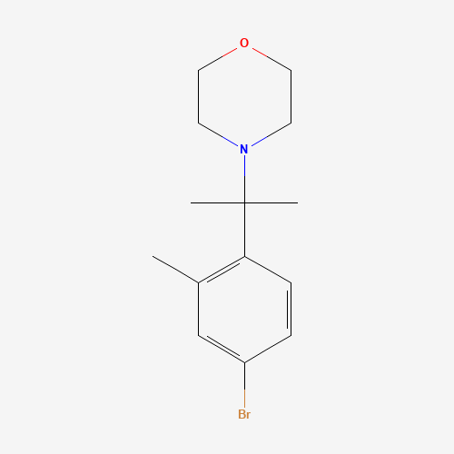 4-[2-(4-bromo-2-methylphenyl)propan-2-yl]morpholine (CAS: 1092500-79-2) - Chemical Structure and Molecular Formula 