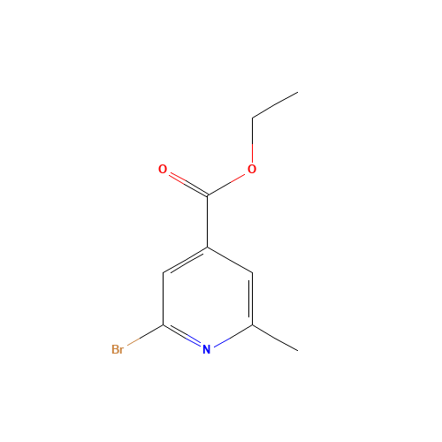 ethyl 2-bromo-6-methylpyridine-4-carboxylate (CAS: 25462-90-2) - Chemical Structure and Molecular Formula 