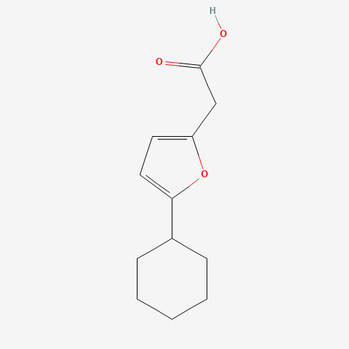2-(5-cyclohexylfuran-2-yl)acetic acid (CAS: 14174-53-9) - Chemical Structure and Molecular Formula 