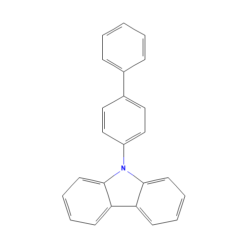 9-(4-phenylphenyl)carbazole (CAS: 6299-16-7) - Chemical Structure and Molecular Formula 