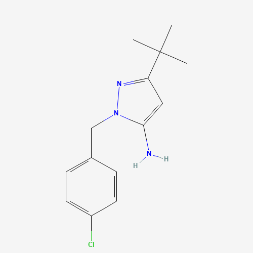 5-tert-butyl-2-[(4-chlorophenyl)methyl]pyrazol-3-amine (CAS: 1274717-15-5) - Related Chemical Product