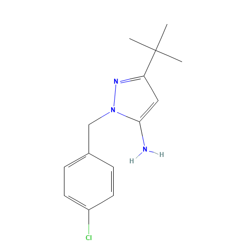 5-tert-butyl-2-[(4-chlorophenyl)methyl]pyrazol-3-amine (CAS: 1274717-15-5) - Related Chemical Product