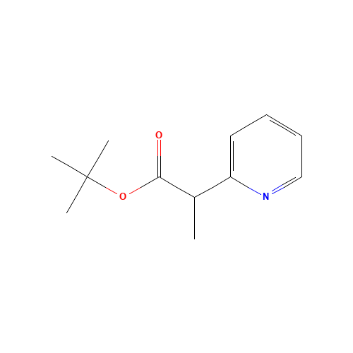 tert-butyl 2-pyridin-2-ylpropanoate (CAS: 1419602-53-1) - Chemical Structure and Molecular Formula 